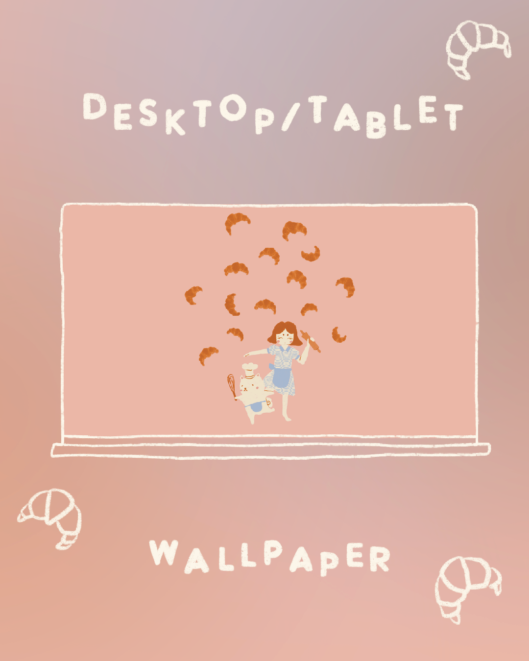 Digital wallpaper - Croissant Heaven