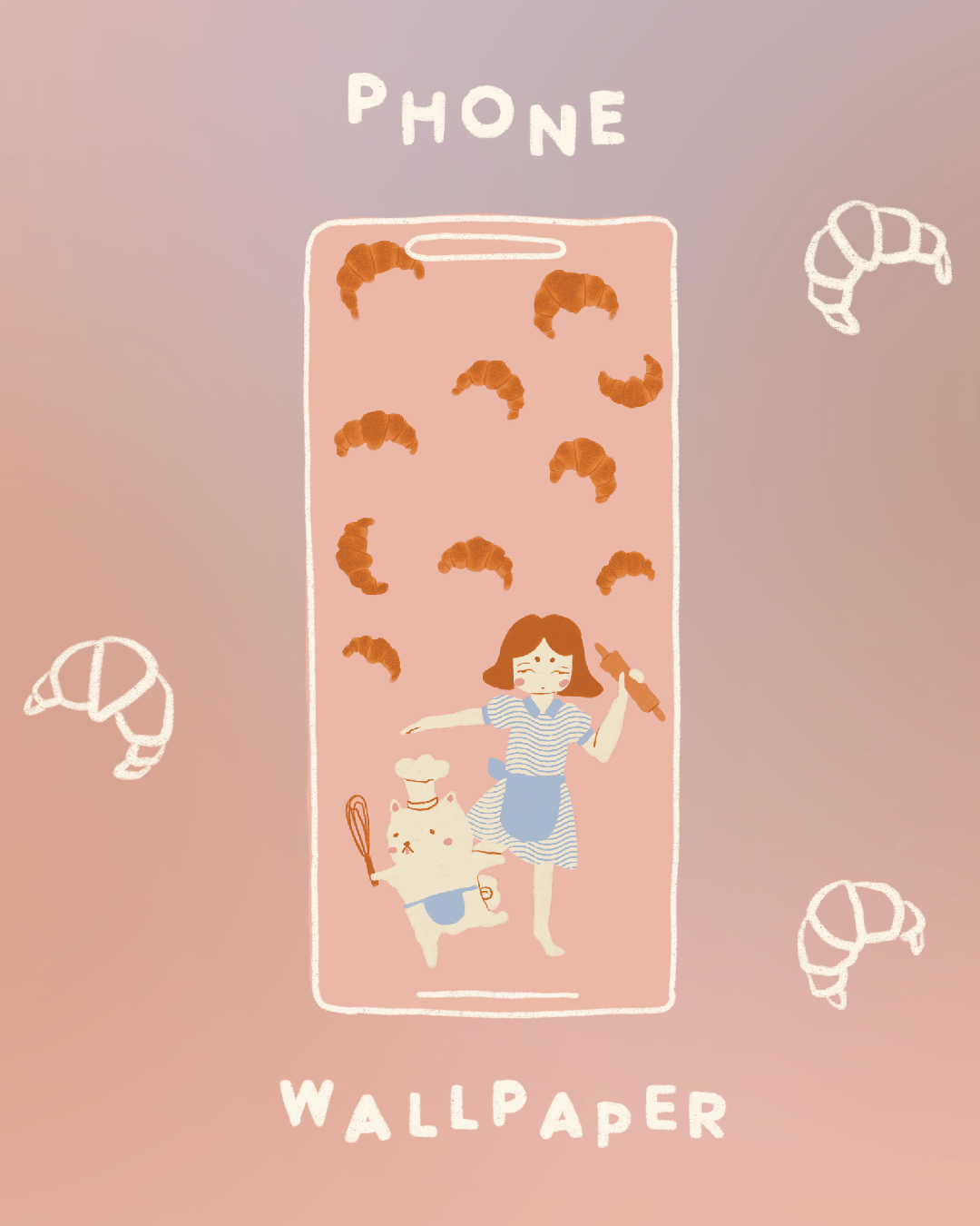 Digital wallpaper - Croissant Heaven