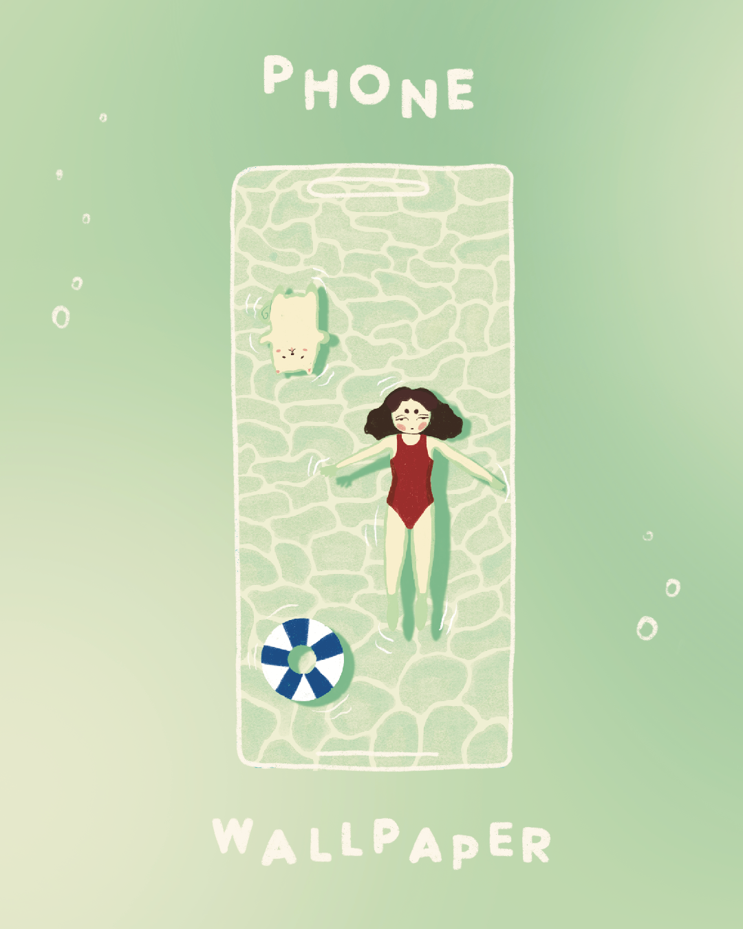 Digital wallpaper - Pool Time