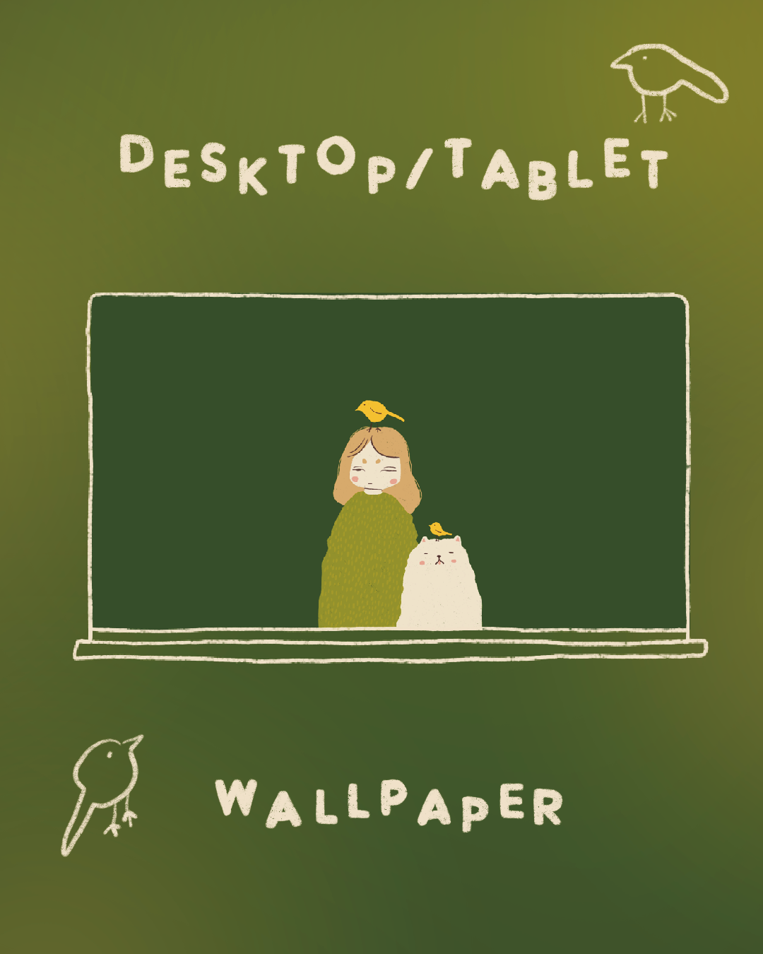 Digital wallpaper - Birdies