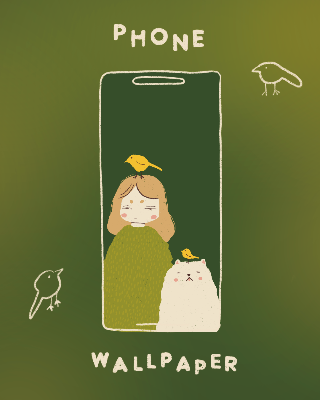 Digital wallpaper - Birdies