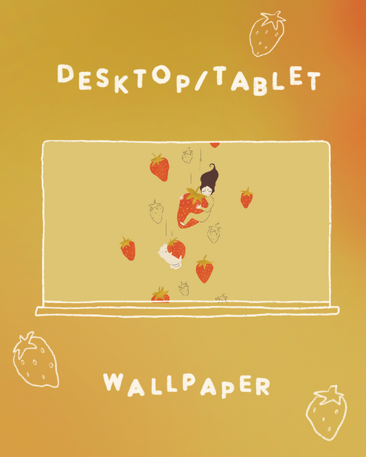 Digital wallpaper - Strawberry Rain