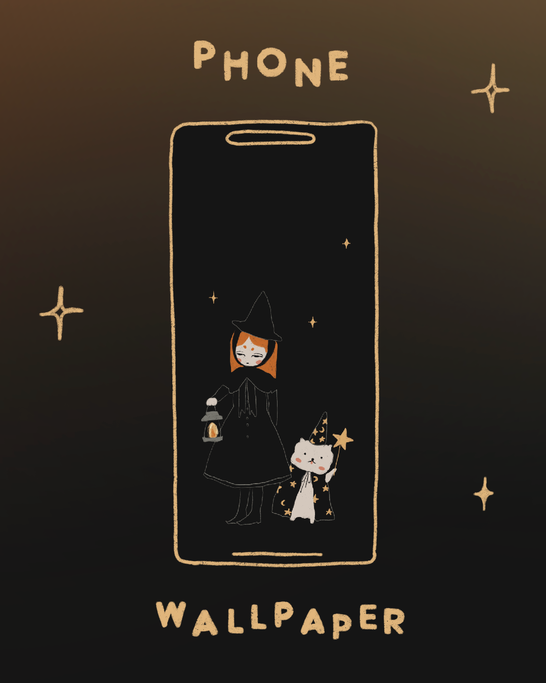 Digital wallpaper - Witchy