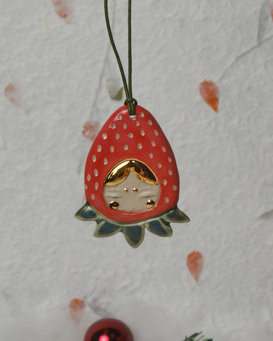 Strawberry Girl Ornament II