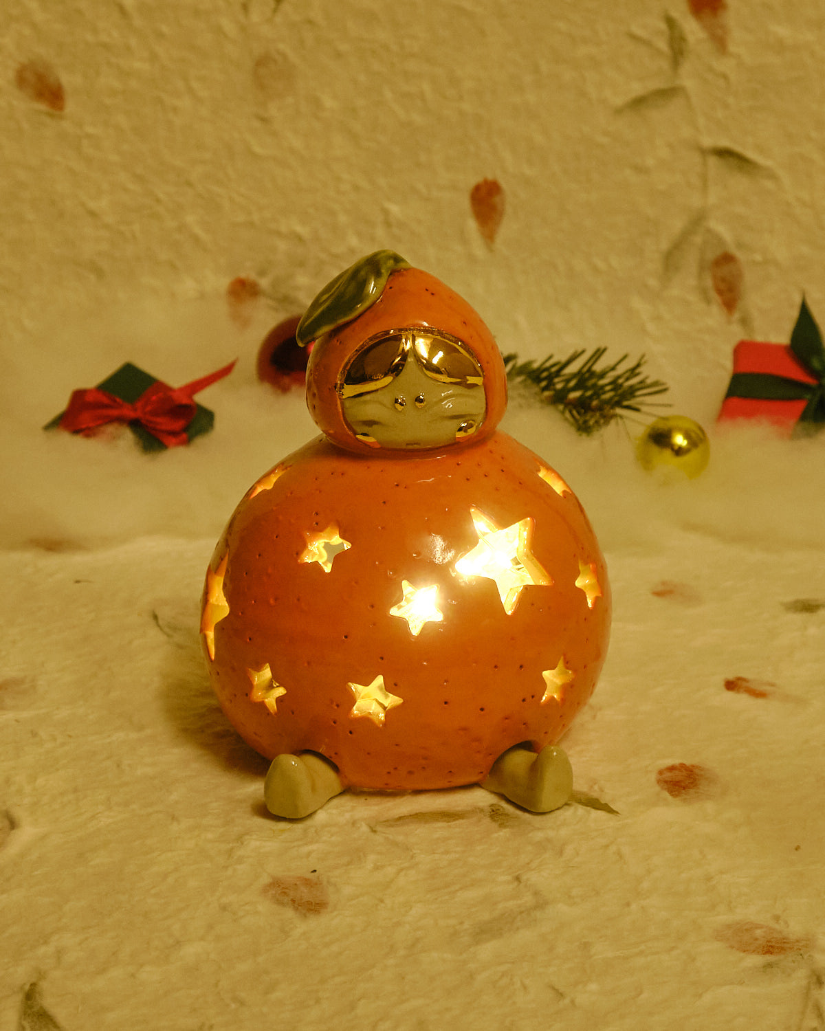 Orange Girl Fairy-Light Holder