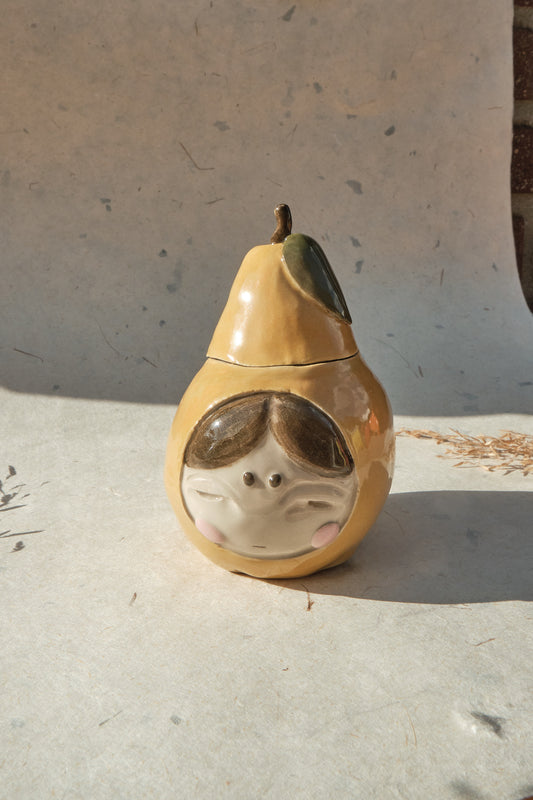 Pear Girl Jar