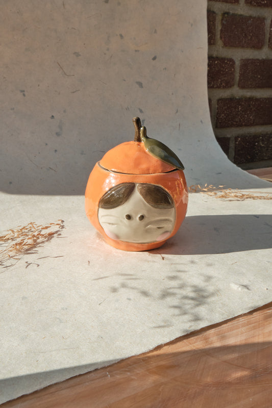 Orange Girl Jar