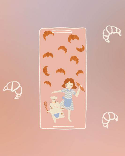 Digital wallpaper - Croissant Heaven
